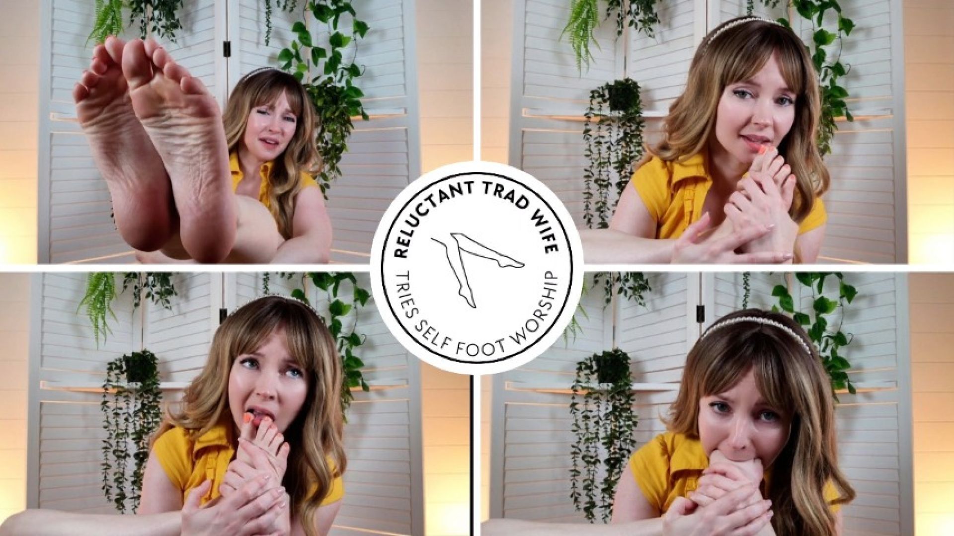 Reluctant Trad Wife Tries Self Foot Worship