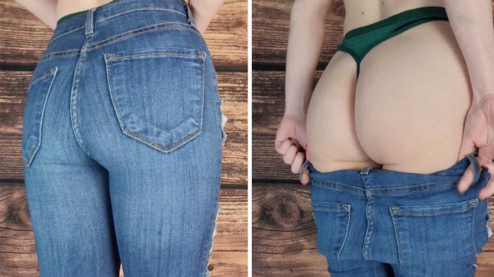 Slow Motion Jeans Striptease