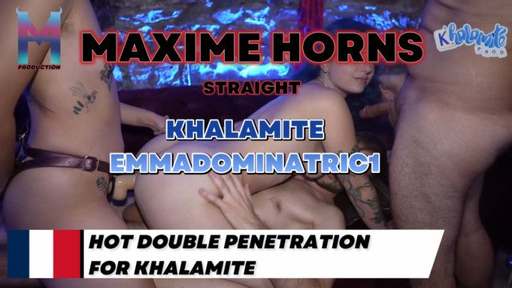 Foursome First wild double penetration with Khalamite a dom