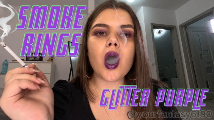 Glitter Purple Smoke Rings