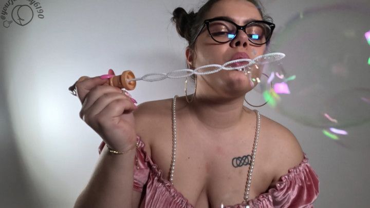 Close up smoking cigarettes and blowing bubbles