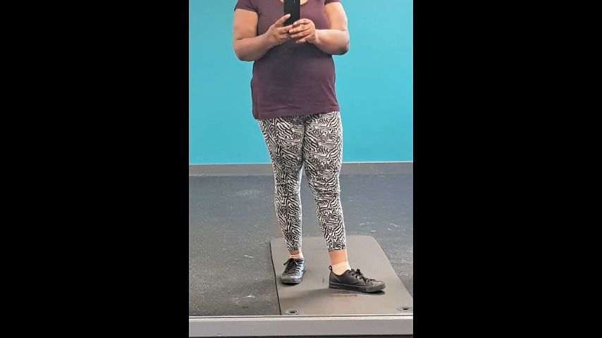 black plimsolls at the gym