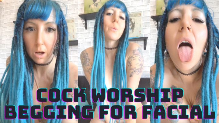 Cock Worship Begging for Facial
