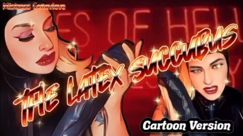 CARTOON Latex Succubus Vampire FemDom POV