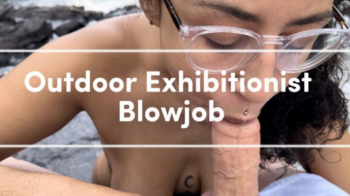 ALMOST CAUGHT Outdoor exhibitionist blowjob
