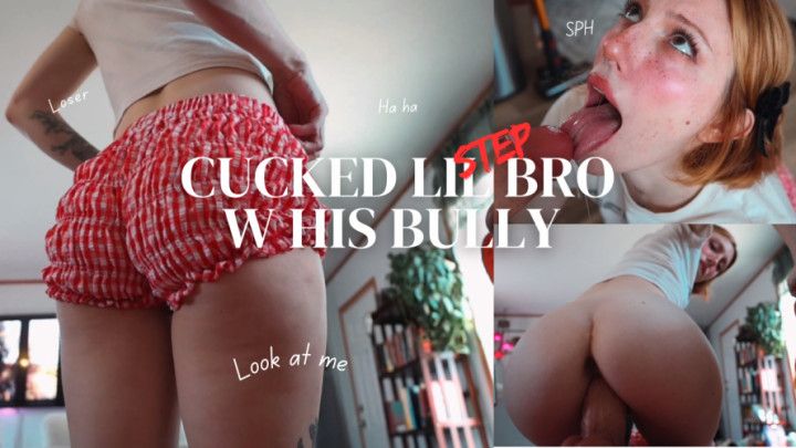 Cucked lil step-bro w his Bully