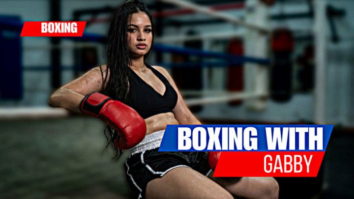 Training boxing With Gabby