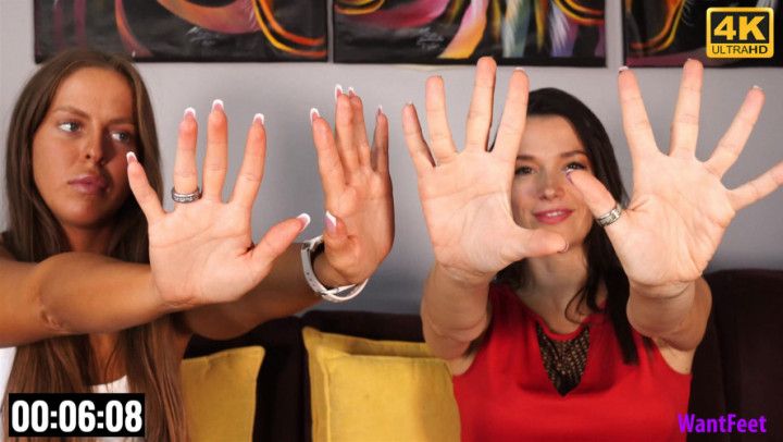 Beautiful Women Hand Comparing 4K