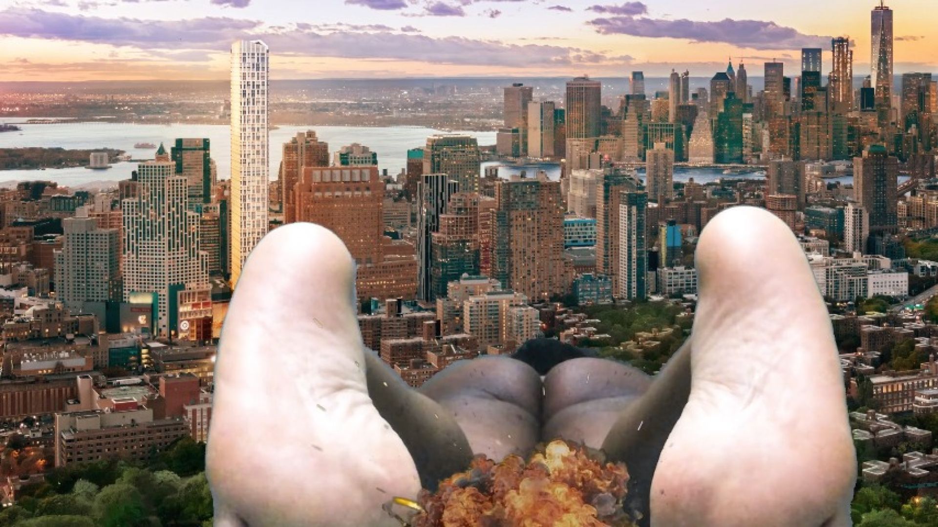 giantess enjoying sun