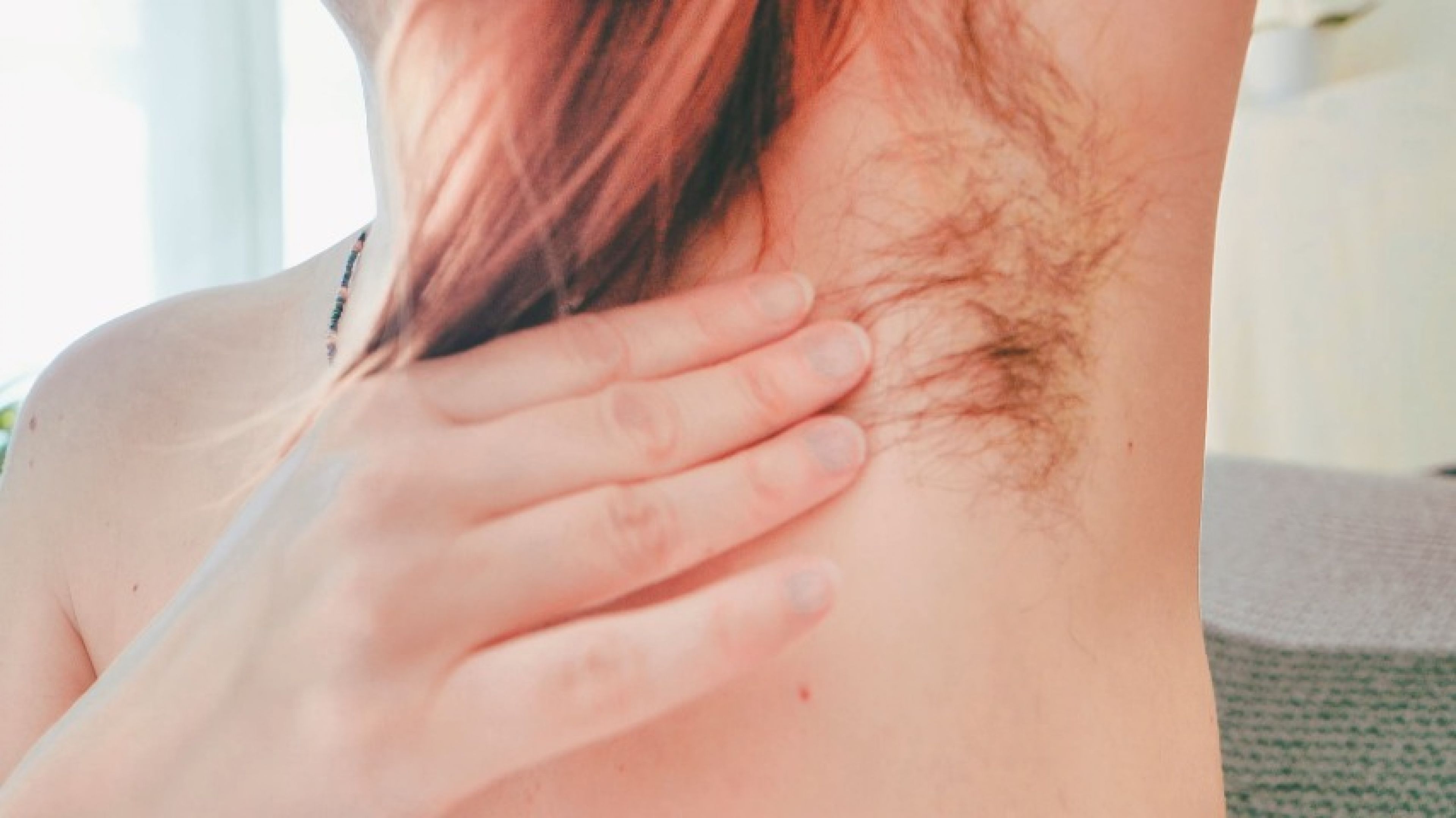 Wild Bush &amp; Sweaty Hairy Armpit MILF - closeup