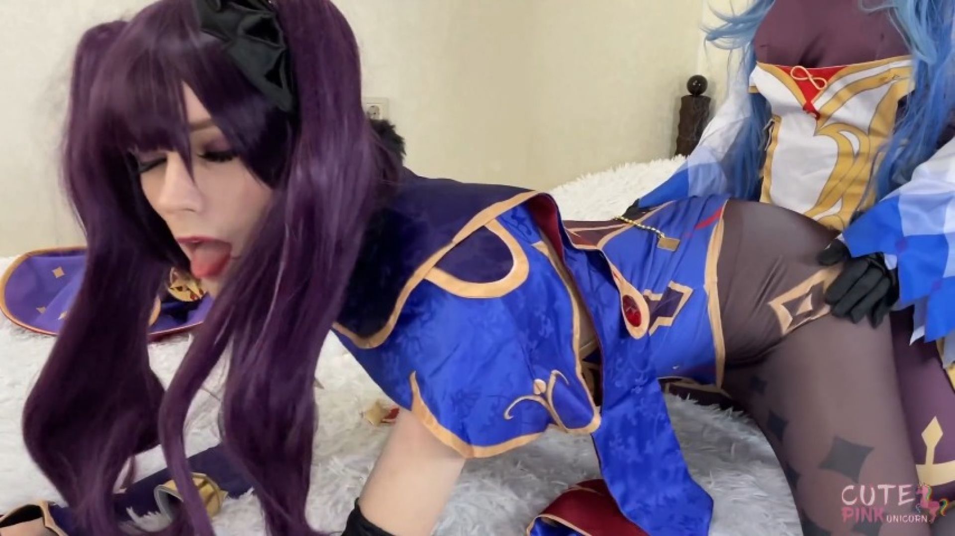 Futanari Mona anal fuck with Ganyu