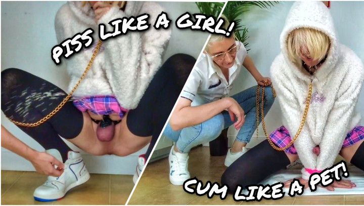 Piss like a GIRL, cum like a PET - 4K FULL