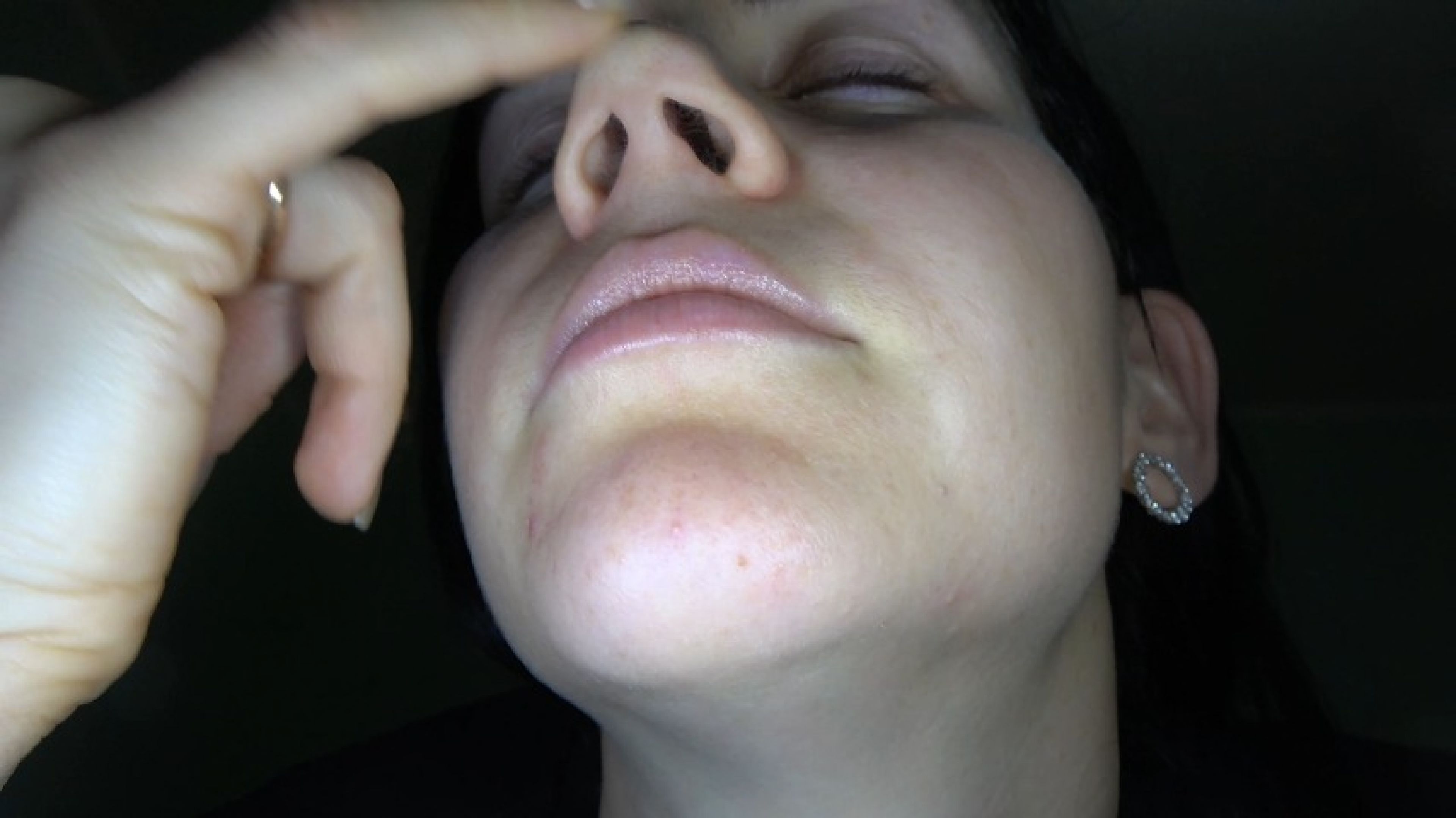 Anna sexy nose nostrils very close up