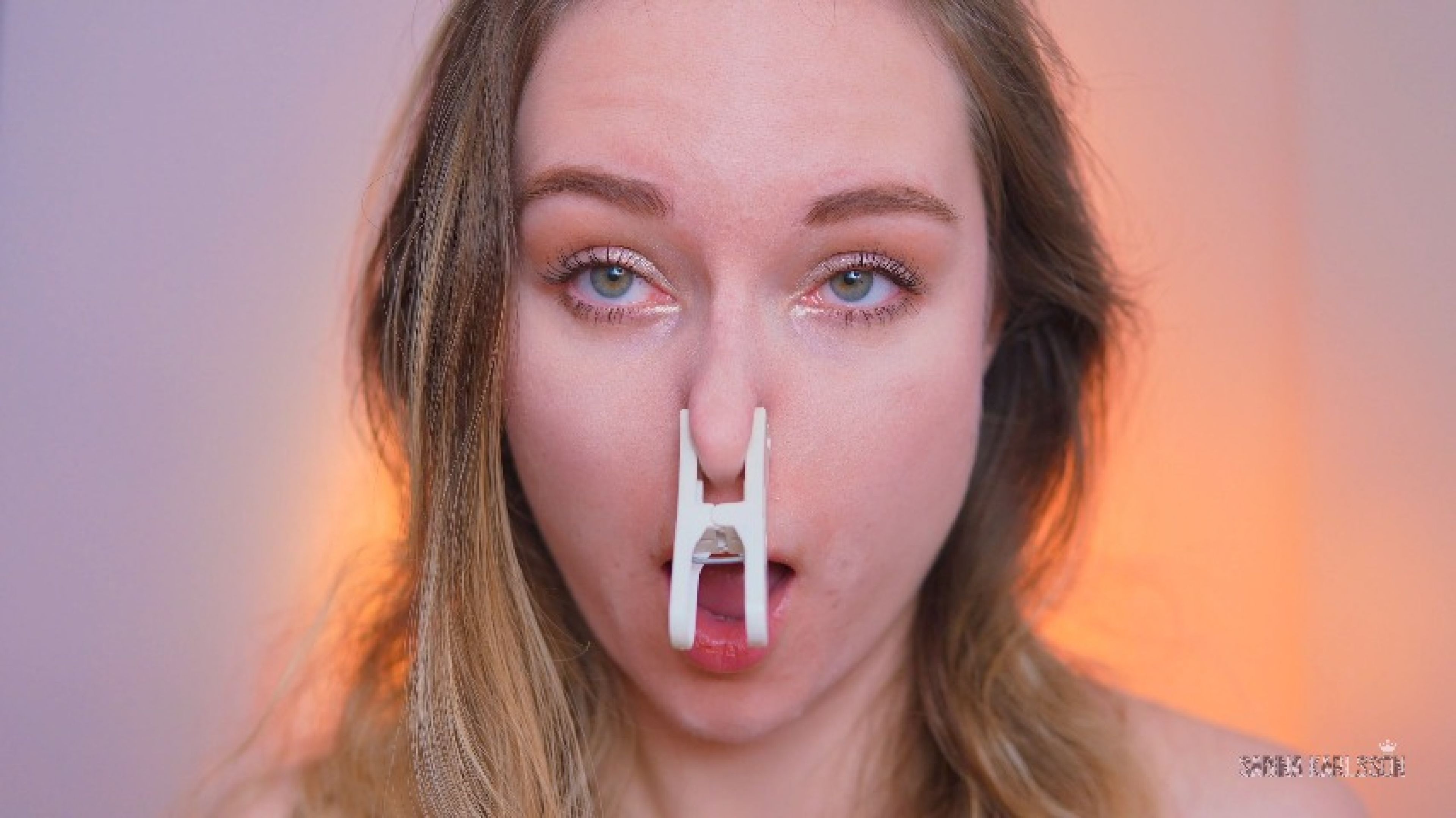 Nose Pinching with Hands and Nose Clip 4K