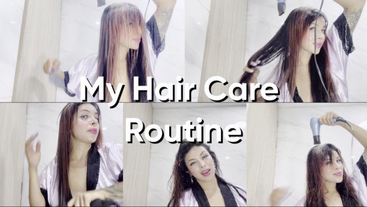 Combing my hair while we talk