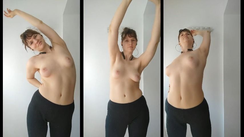 Hot topless jumping jacks plus stripping
