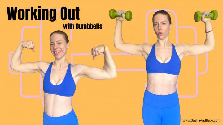 Training Arm Day - Working out with Dumbbells - Solo Female