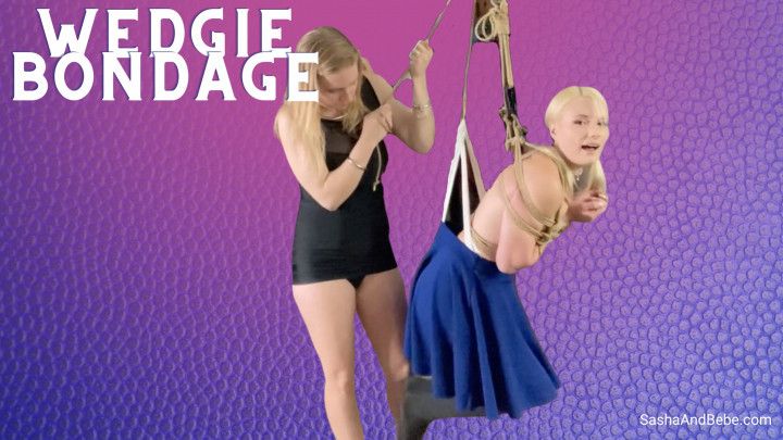 Insane hanging wedgie and rope bondage
