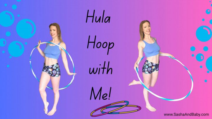 Hula Hoop Flow Art Vlog with Cute Fitness Girl with Abs SFW