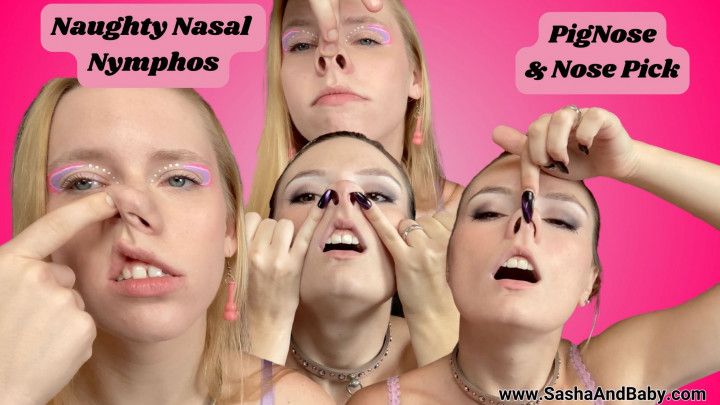 Naughty Nasal Nympho Hot Blondes Nose Pick and Pinch