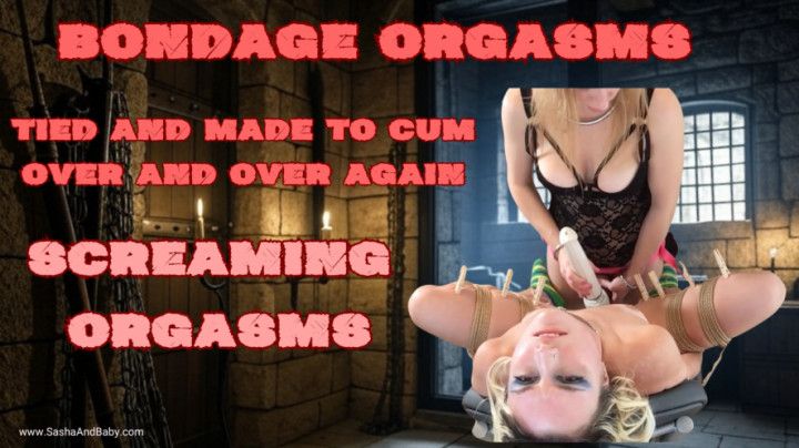 BONDAGE  - Tied Up FUCKING - Screaming Orgasms Helpless Girl