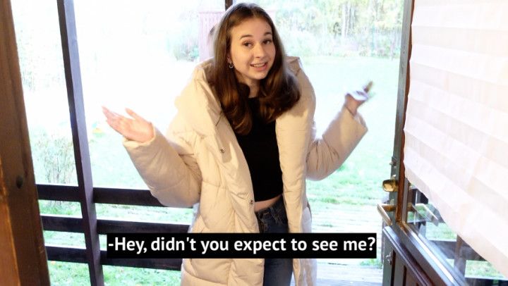 My friend unexpectedly arrived, and I found myself in an awk