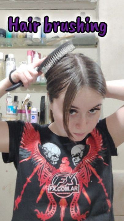 2-Brushing my hair