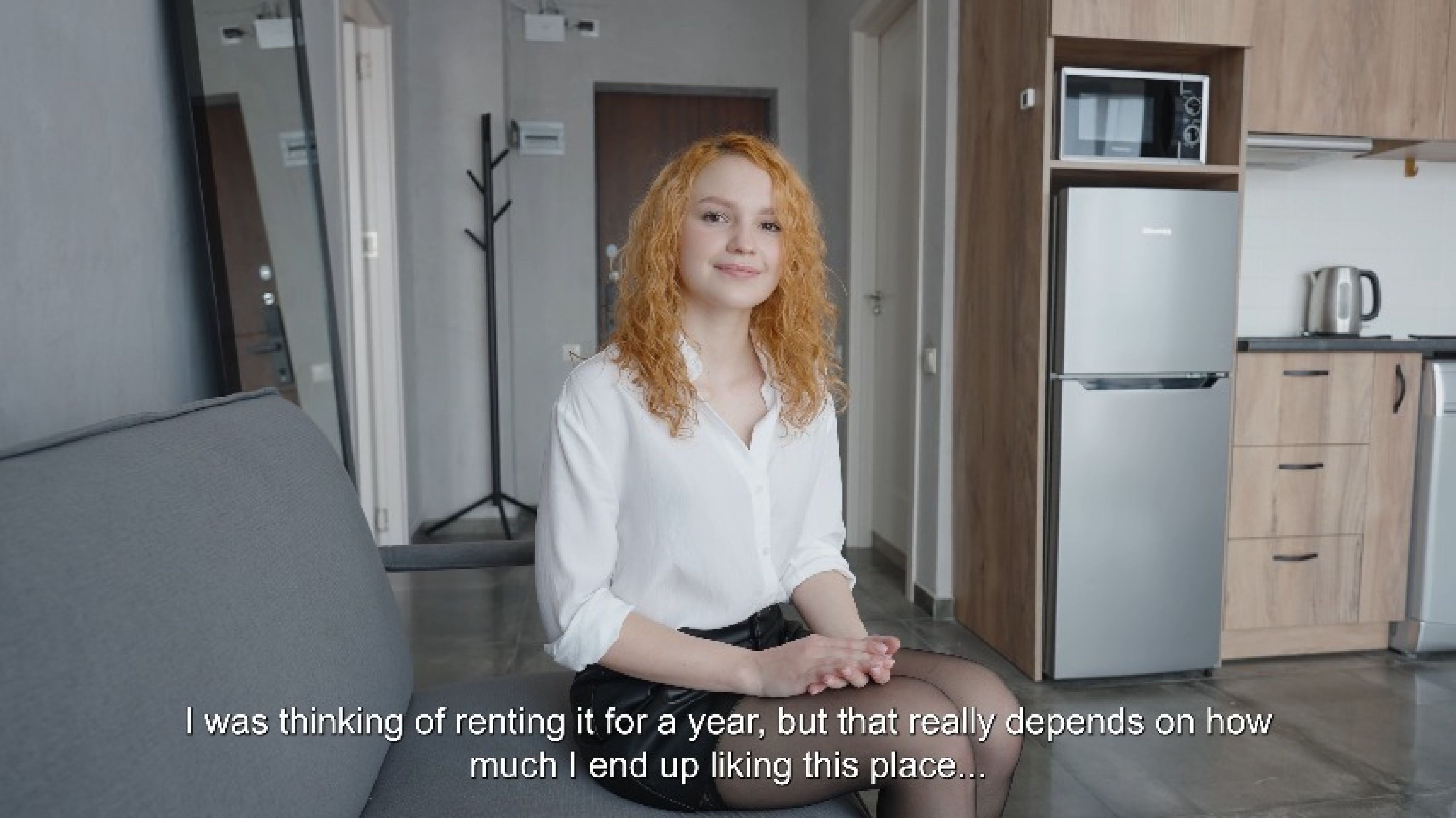 Realtor in Stockings Gets Creampied During House Tour POV