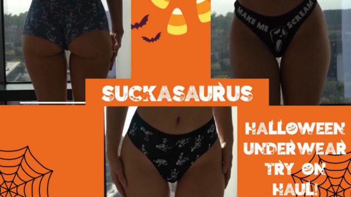 spooky underwear try on