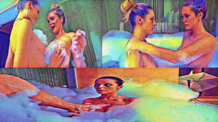 step-Sister Bubble bath Time With Athena Fleurs