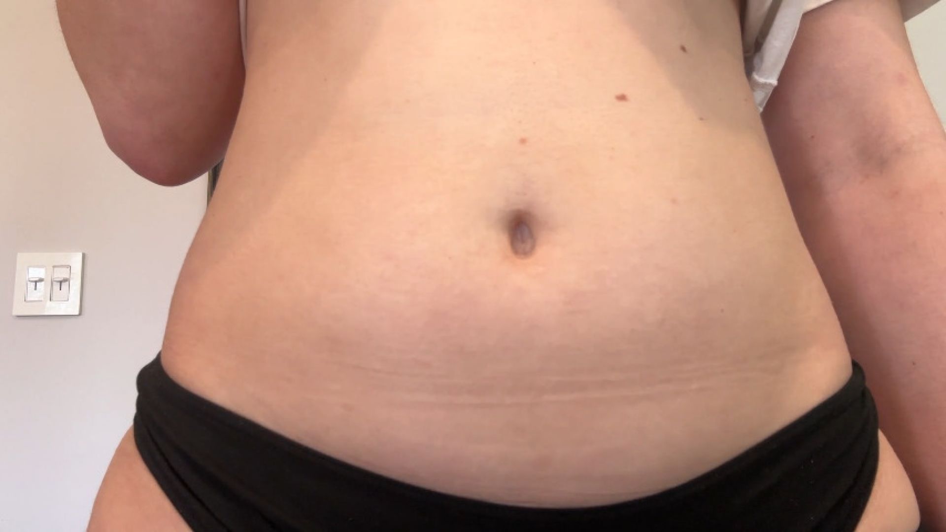 Skinny Girl's Belly Sounds &amp; Stomach Growling Close Up