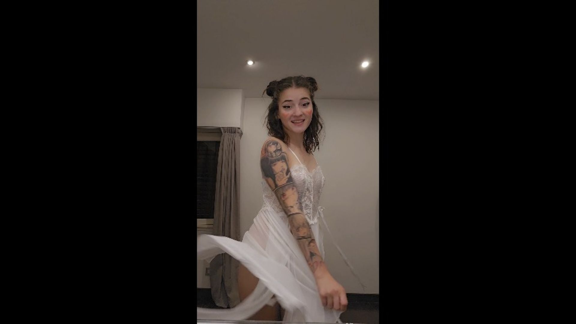 Dance until you are naked with your favorite tattooed girl