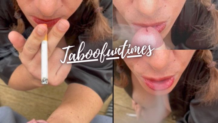 SMOKING AND SUCKING COCK