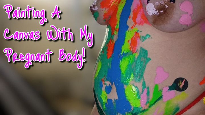 Painting A Canvas With My Naked Pregnant Body