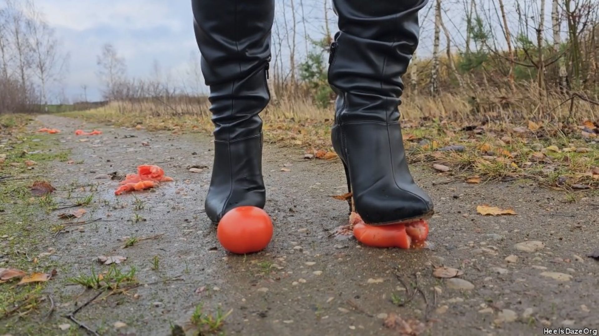 Tomatoes and Plushie Crush in Stiletto Boots