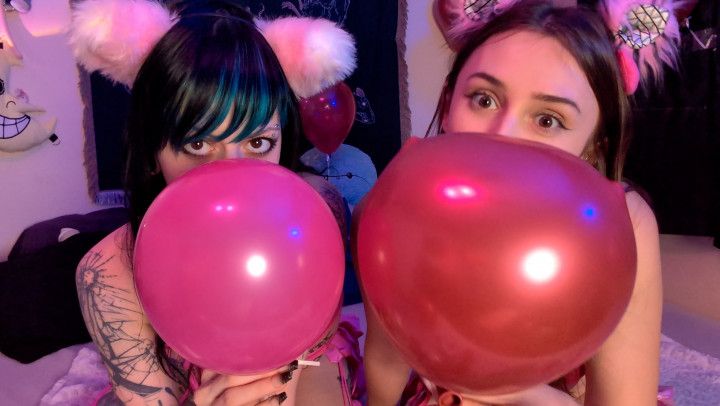 Blowing Up Balloons for Valentines Day