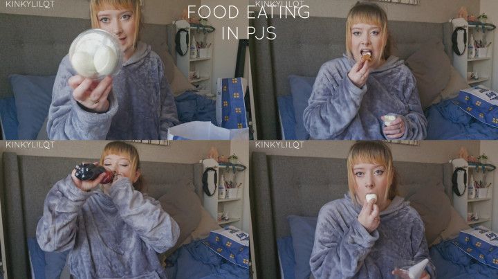 Snuggly Curvy Cutie PJs Food eating mukbang Feeder feedee
