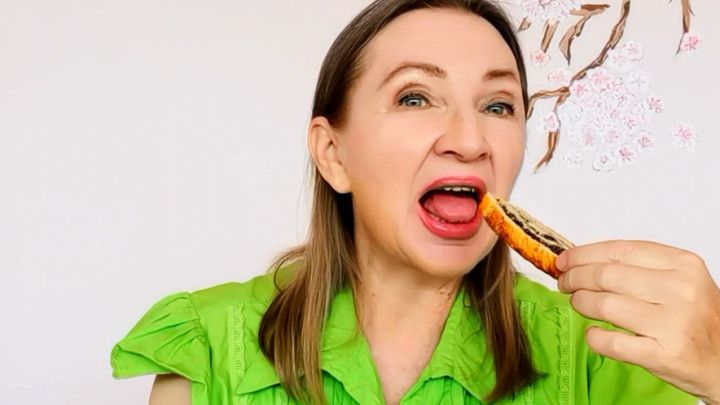 Slow Bites & Cozy Cravings: Mature Woman Comfort Eating