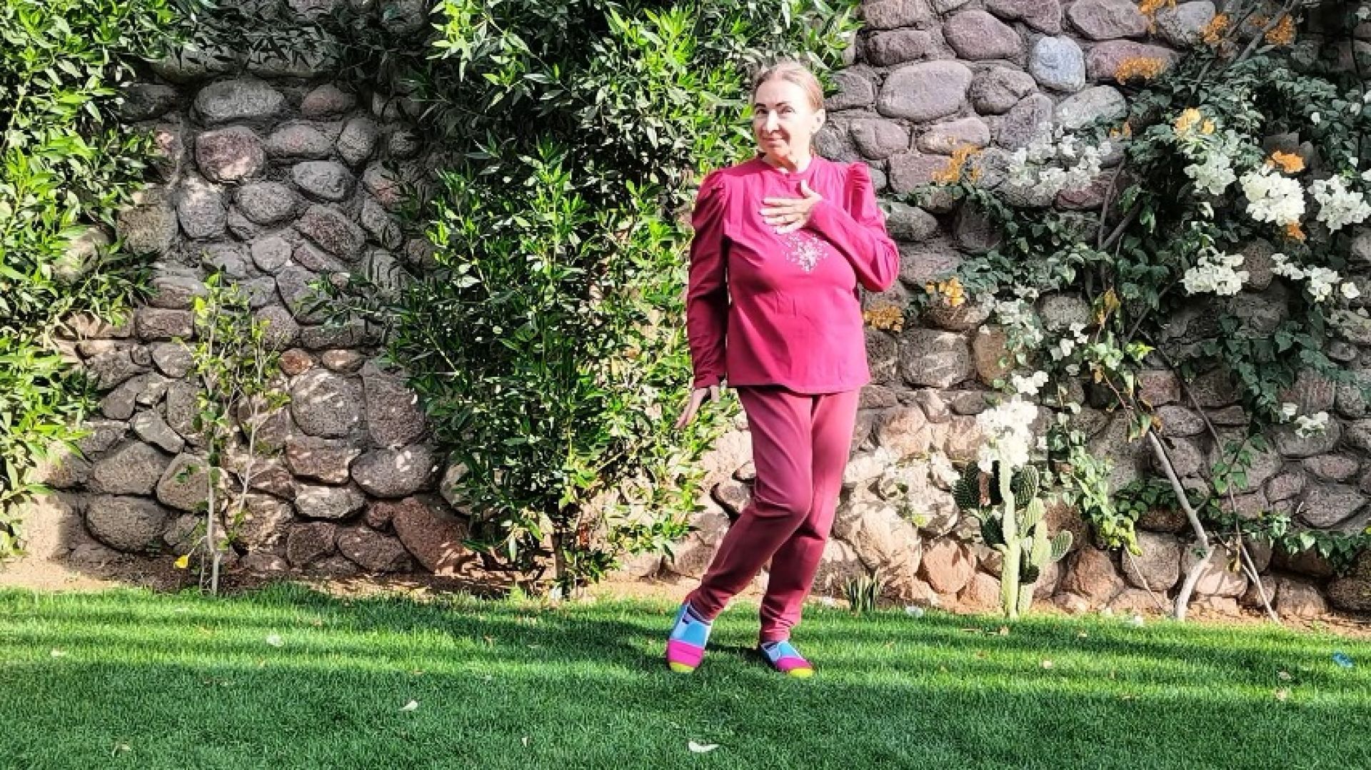 Free Spirit Dance in a Flowering Garden