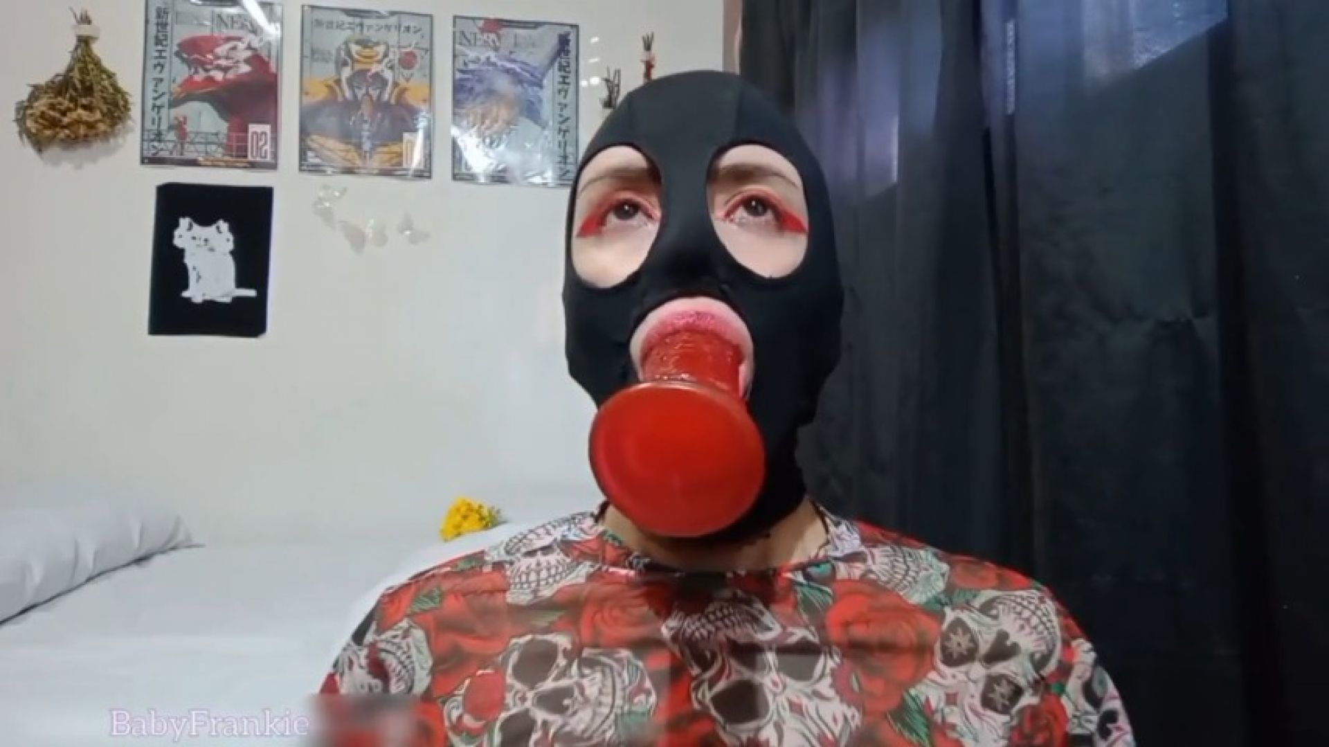 sucking dildo until I cry