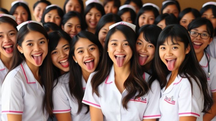 Nurses Filipino group action slime wave nerdy girls groups
