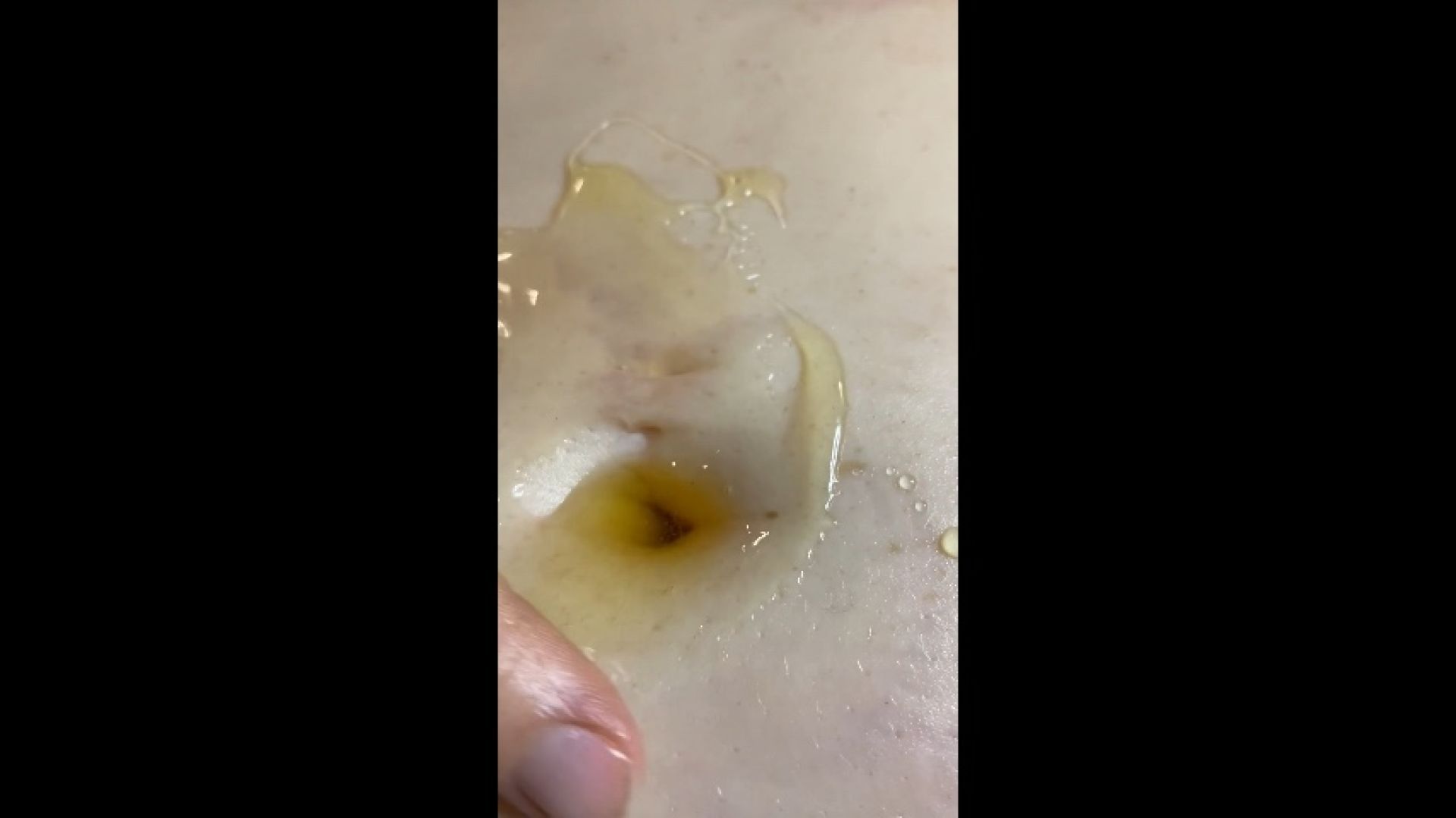 Your POV of me playing with my belly button with honey