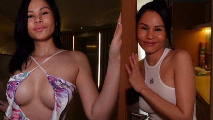 CHEATED on wife with step-SISTER! Quick fuck while shower