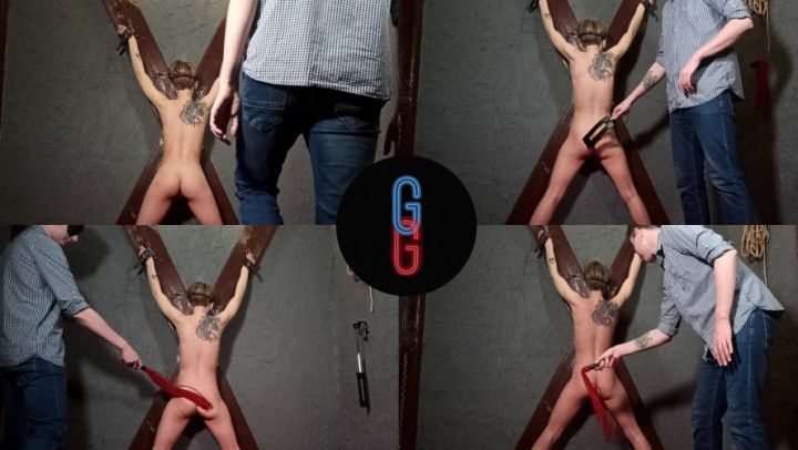 Crucified and whipped