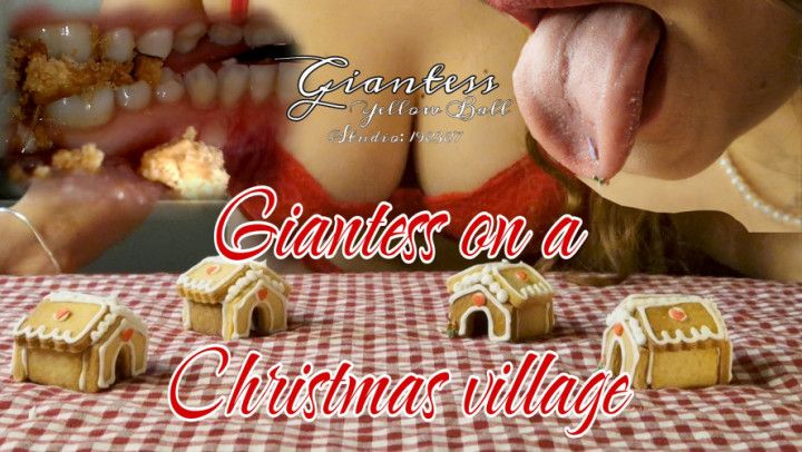 Giantess on a Chistmas village