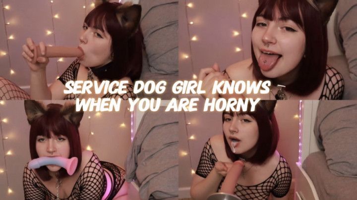 Service girl knows when you are horny