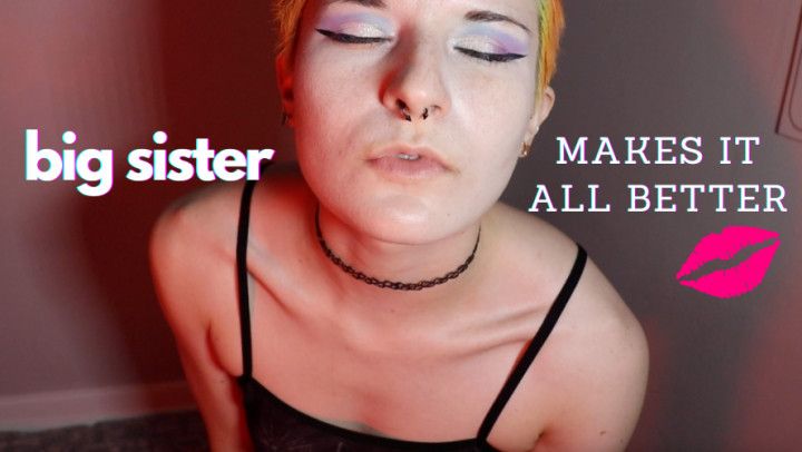 Big step-Sister First Kiss and Blowjob