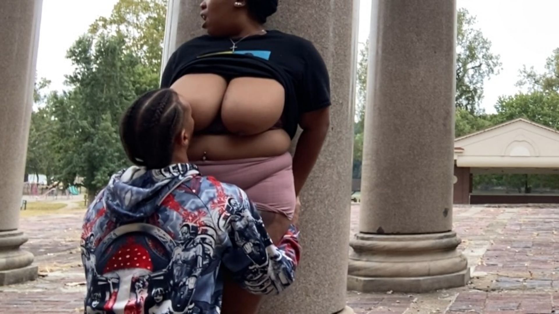 Big Tit Play in Public