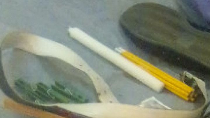 Male slave Burning candle and  ass