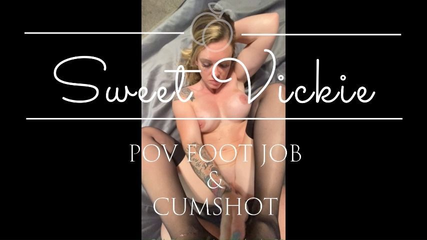 POV Foot Job and cumshot